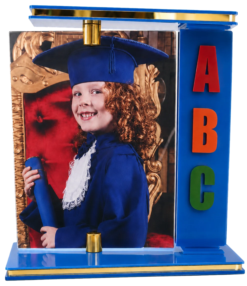 Plaquinha personalizada com retrato de formando do ABC