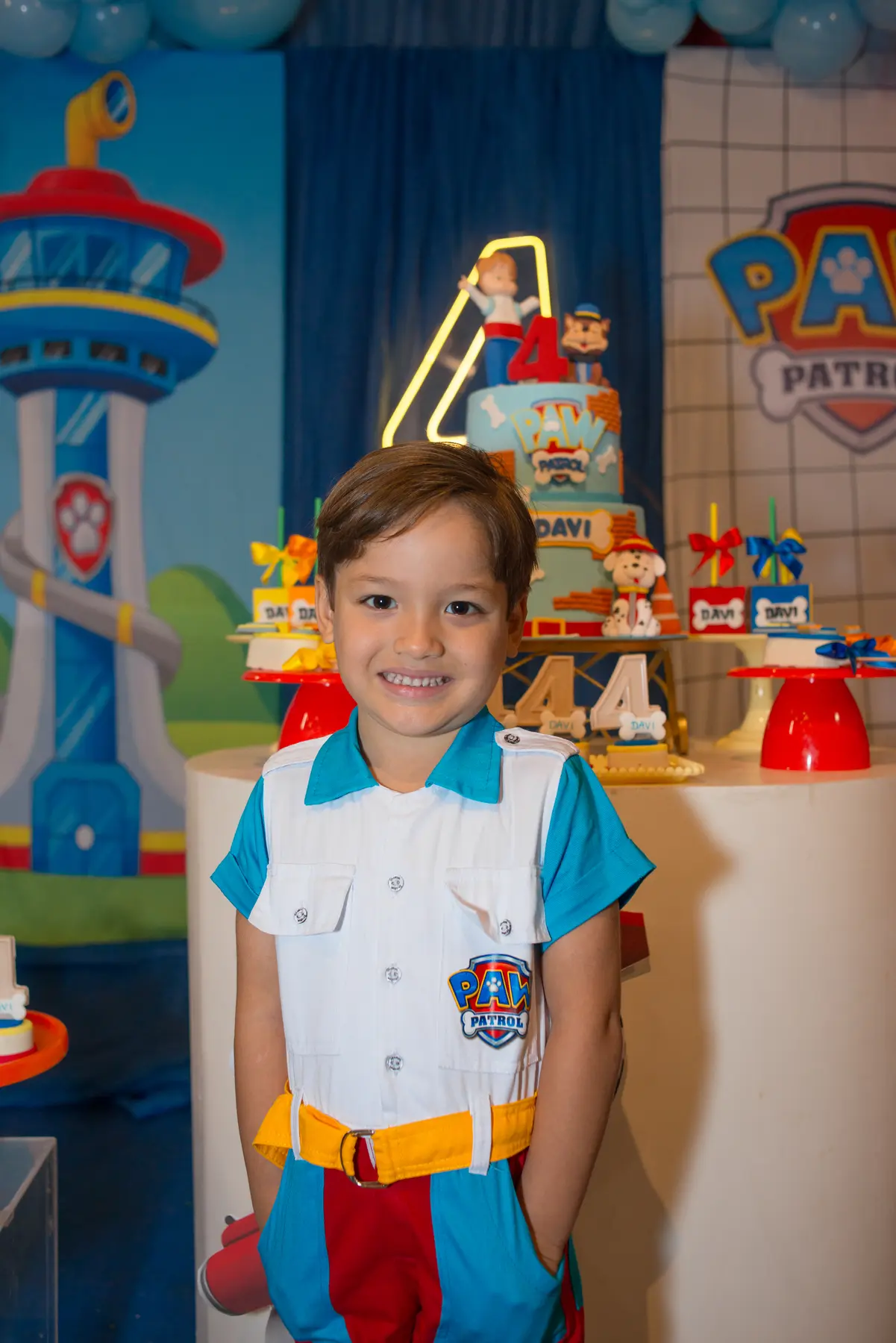 Retrato de Davi durante sua festa infantil no Go Park